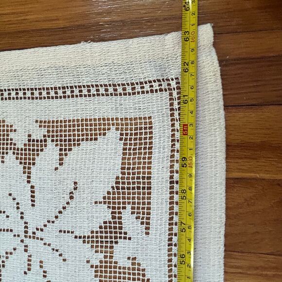 Vintage Lace Tablecloth Beige Grape Leaf Design Rectangular Dining Decor - Picture 11 of 12